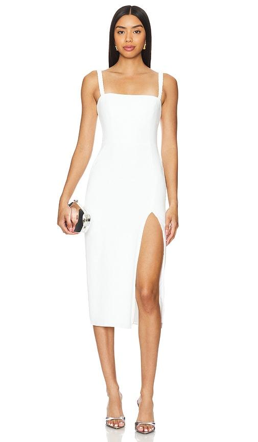 amanda uprichard mileena dress in ivory.