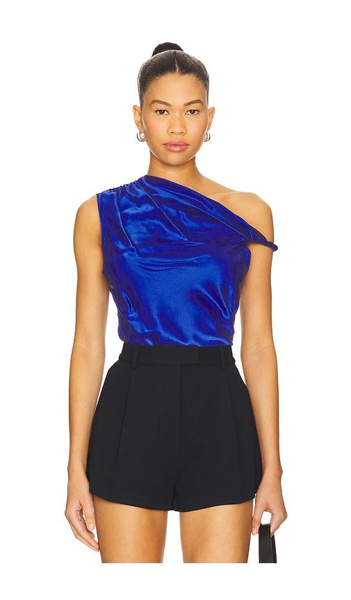 amanda uprichard modesto top in royal.
