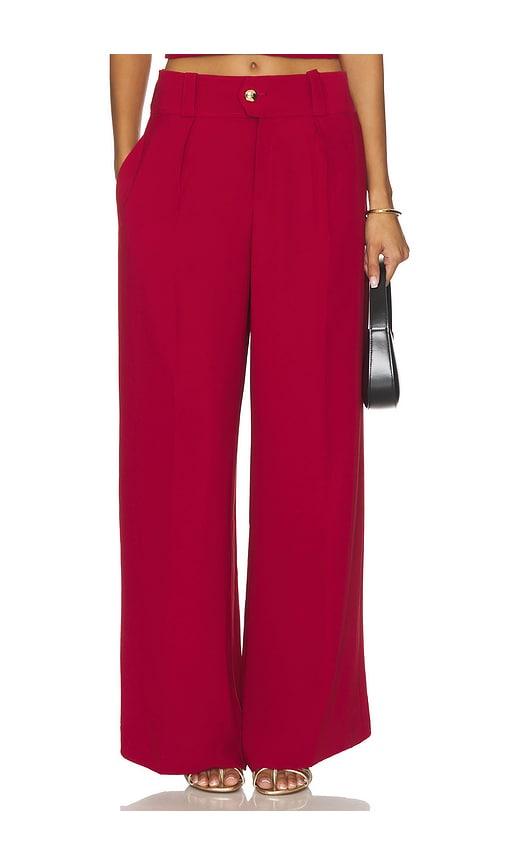 amanda uprichard noho pants in red.