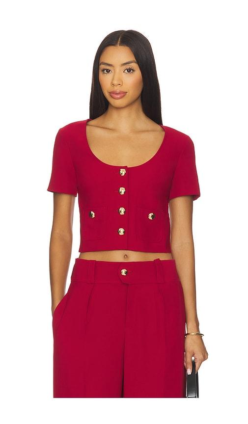 amanda uprichard noho top in red.