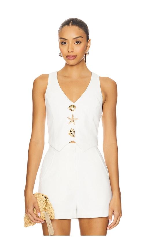 amanda uprichard paltrow vest in ivory.
