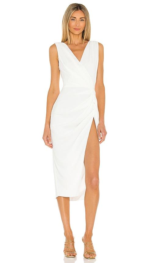 amanda uprichard pomona dress in ivory.