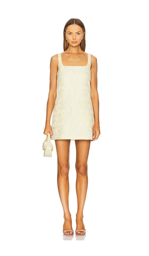 amanda uprichard rinaldi mini dress in lemon.