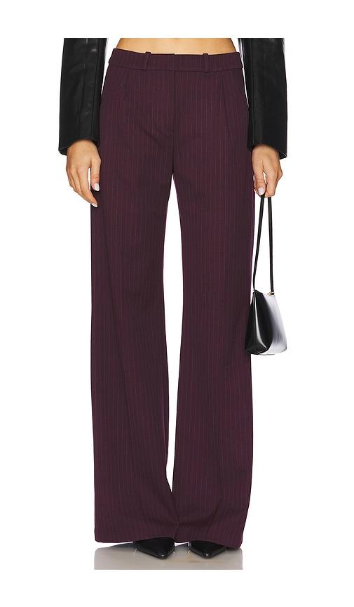 amanda uprichard slater pants in burgundy.