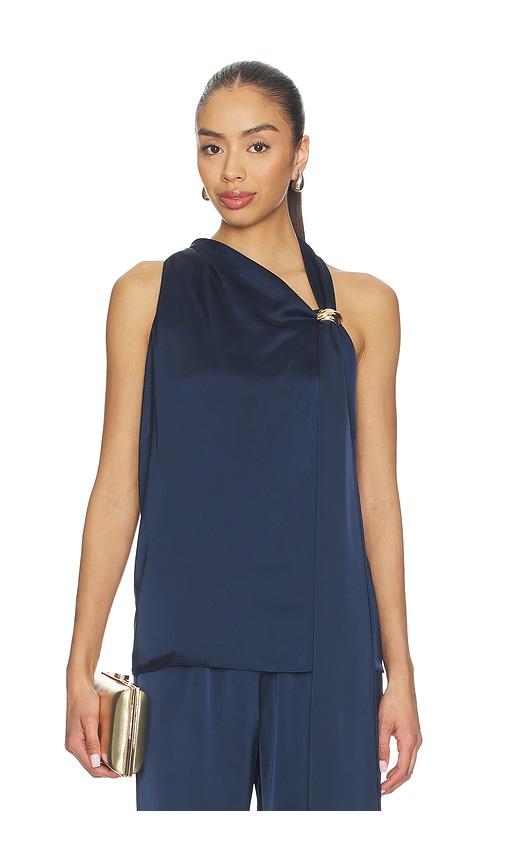 amanda uprichard sonya top in navy.