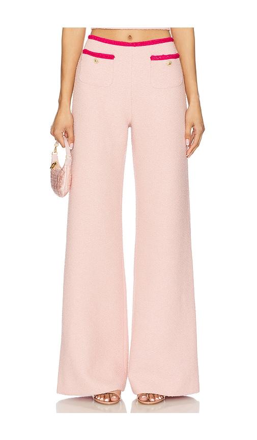 amanda uprichard windsor pants in pink.