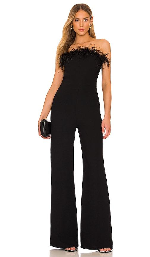 amanda uprichard x revolve amiah jumpsuit in black.