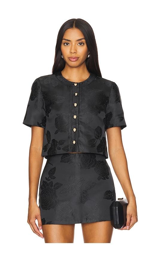 amanda uprichard x revolve braswell top in black.