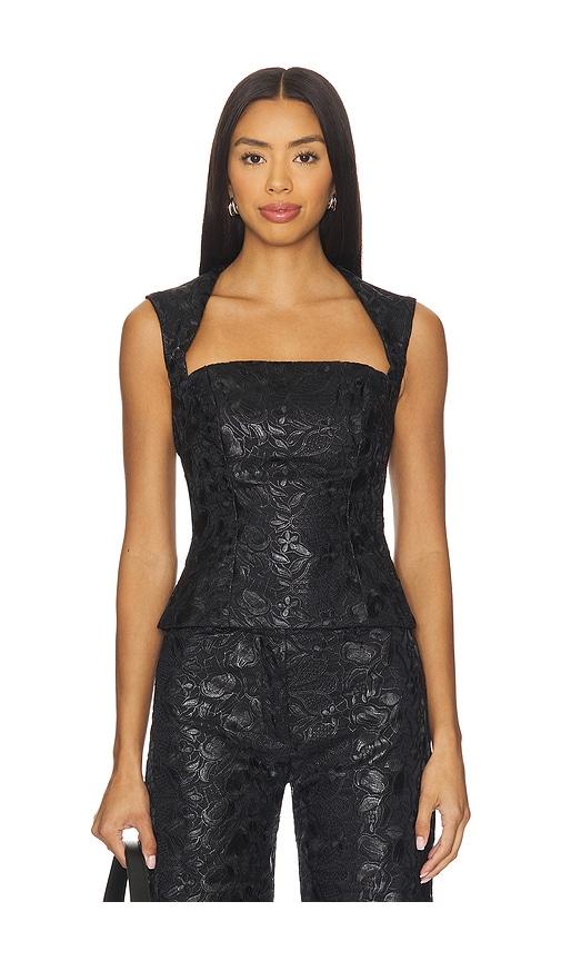 amanda uprichard x revolve breanna top in black.