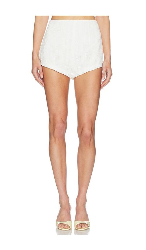 amanda uprichard x revolve brynely short in ivory.