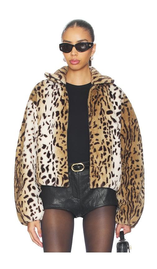 amanda uprichard x revolve como bomber jacket in brown.