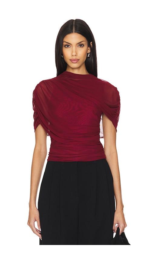 amanda uprichard x revolve evianna top in wine.