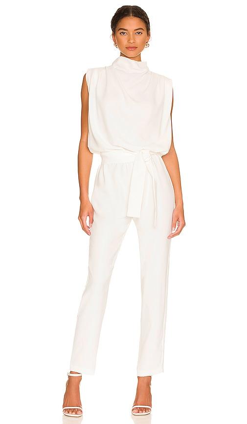 amanda uprichard x revolve fabienne jumpsuit in white.