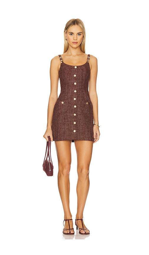 amanda uprichard x revolve finley dress in chocolate.