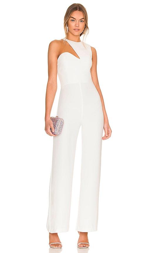 amanda uprichard x revolve gilda jumpsuit in white.