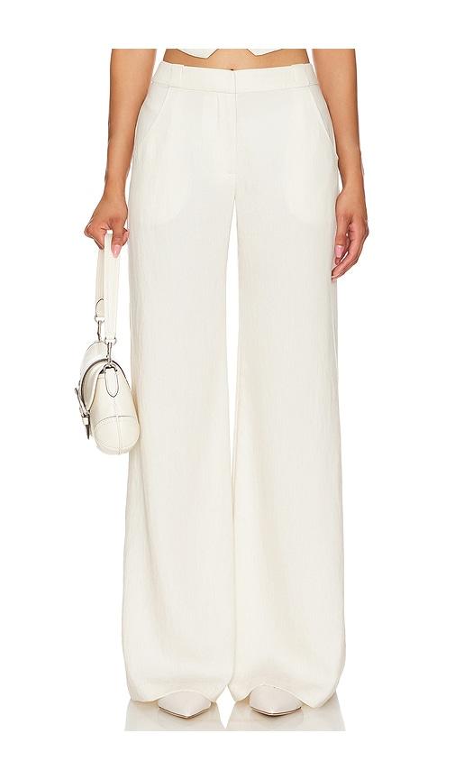 amanda uprichard x revolve hale pant in beige.