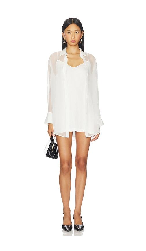 amanda uprichard x revolve maui dress set in ivory.