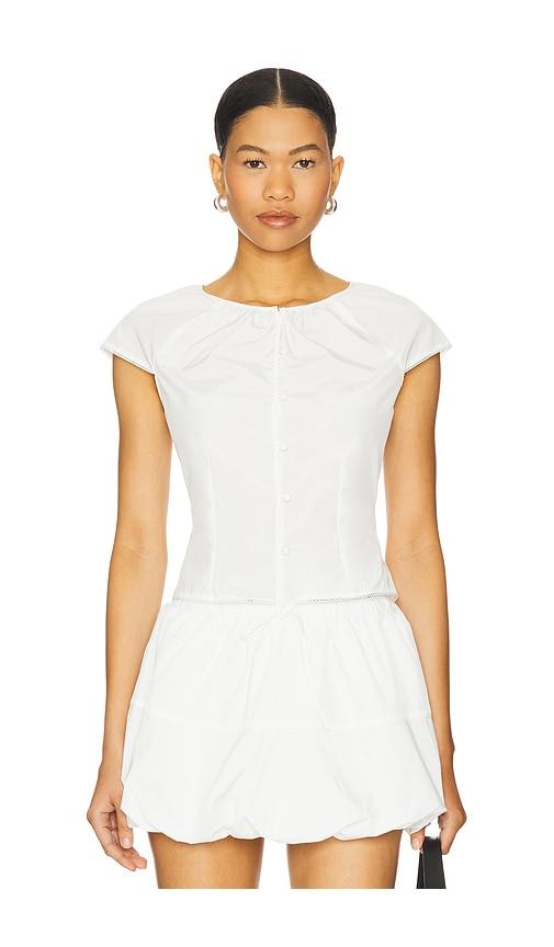 amanda uprichard x revolve pinto top in white.