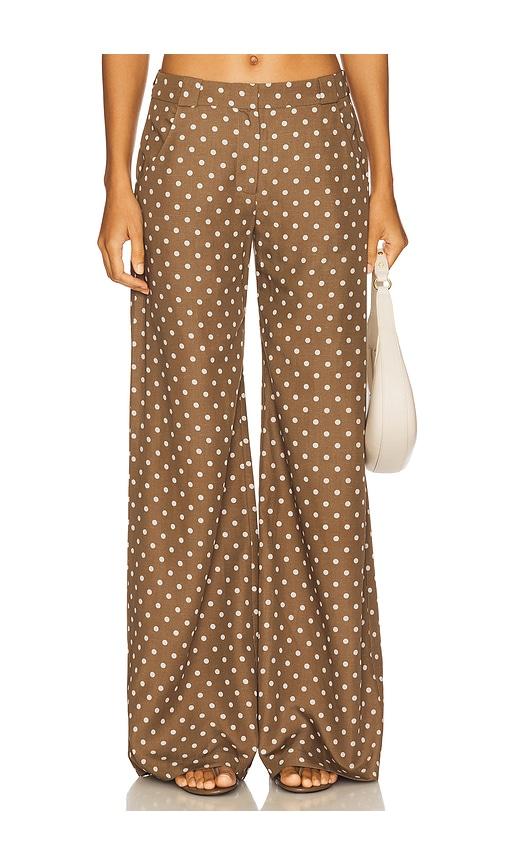 amanda uprichard x revolve saddler pants in brown.