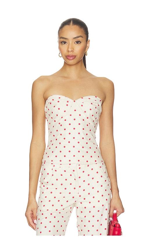 amanda uprichard x revolve soho top in beige.
