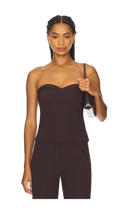 amanda uprichard x revolve soho top in brown.