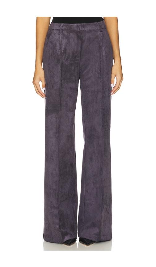 amanda uprichard x revolve suede slater pant in grey.
