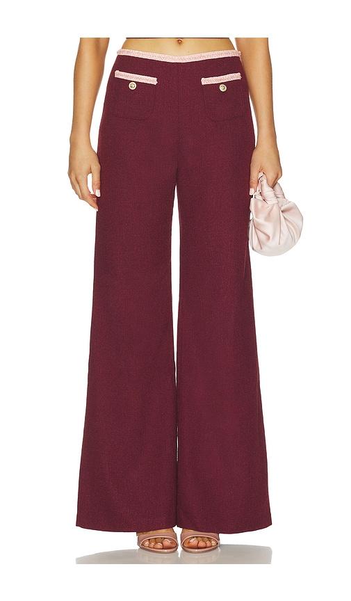 amanda uprichard x revolve windsor pant in wine.