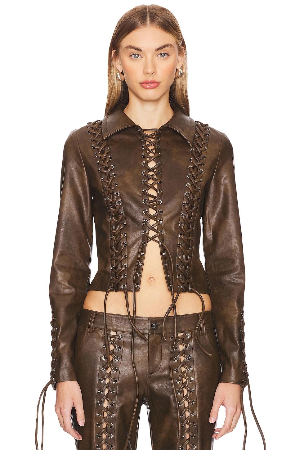 amantilla faux leather jacket