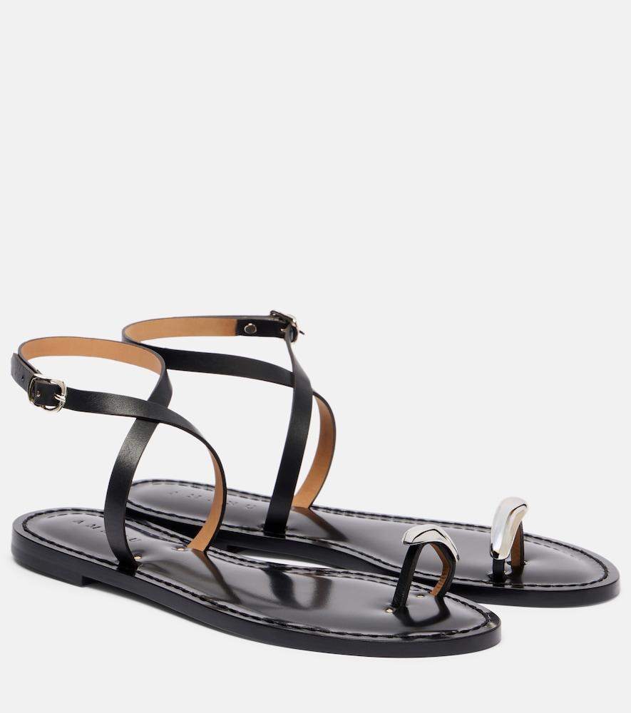amanu kigali embellished leather sandals