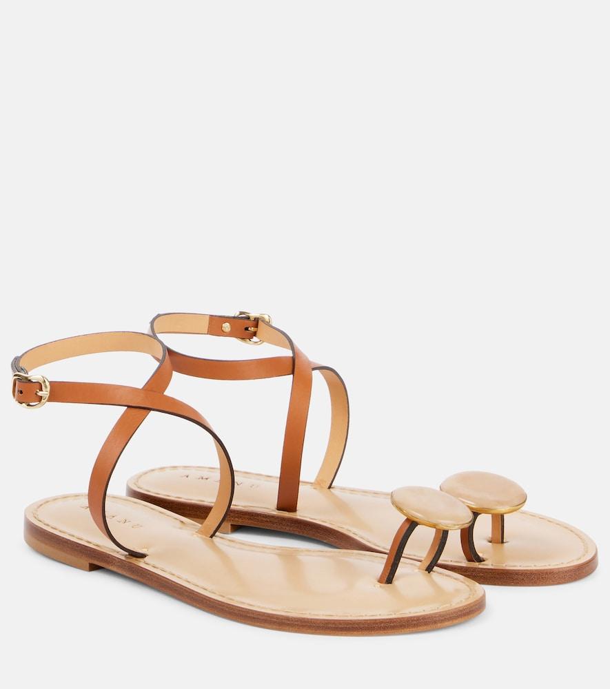 amanu kigali embellished leather sandals