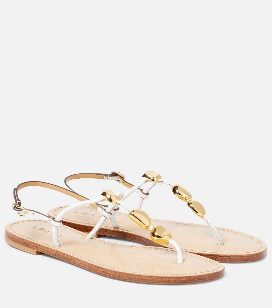 amanu nairobi leather thong sandals