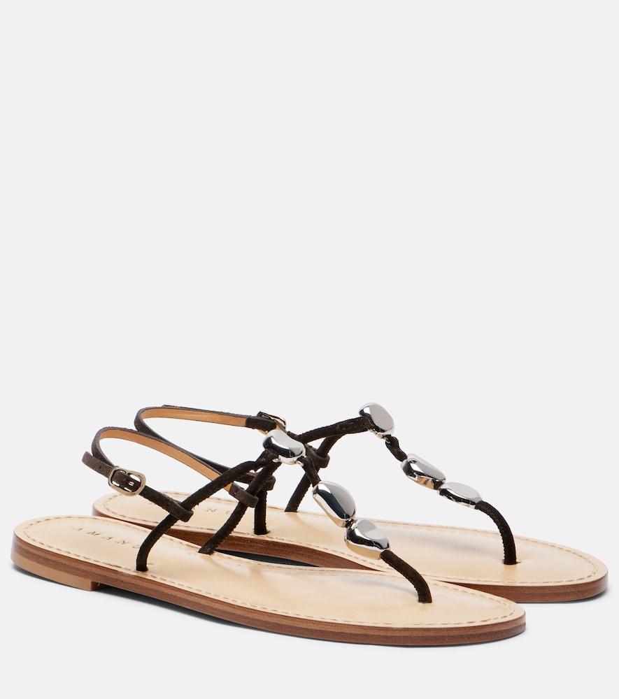amanu nairobi suede sandals