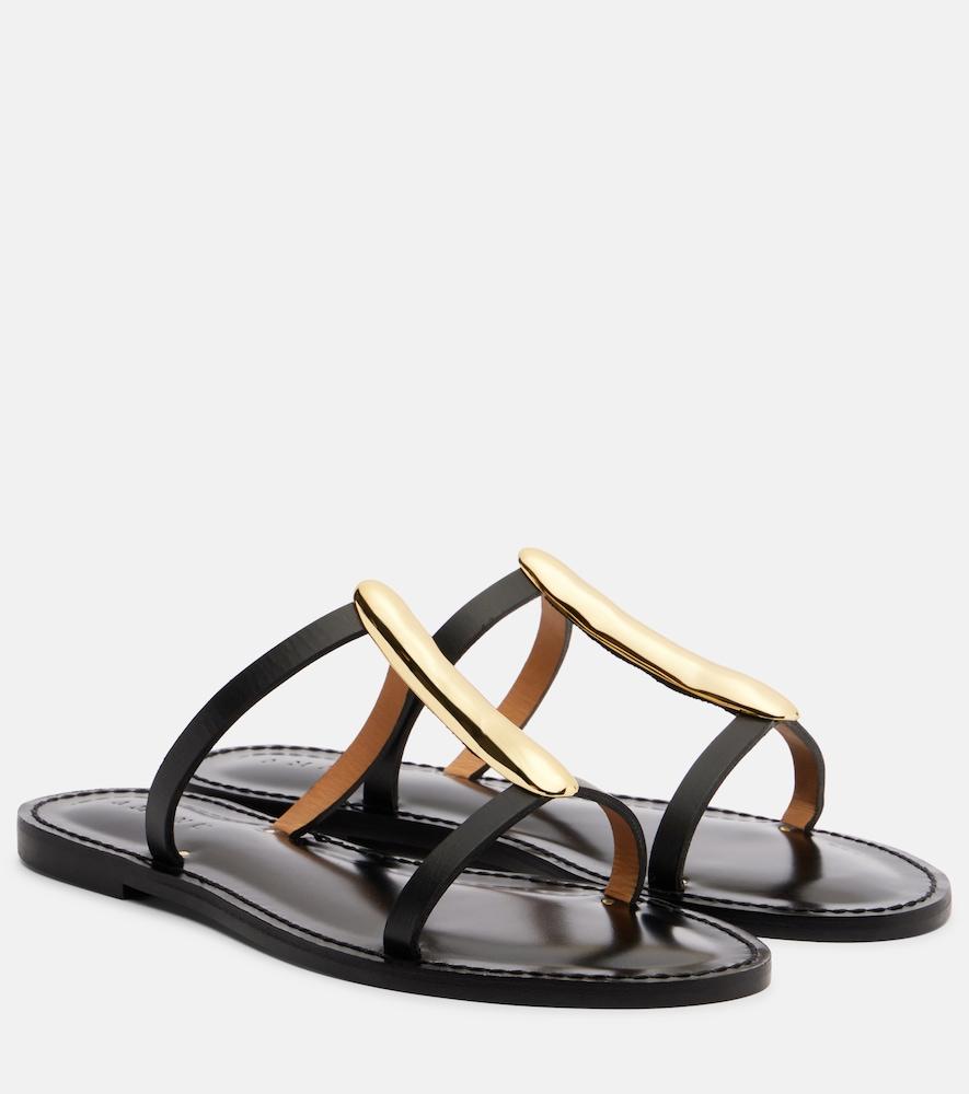 amanu sahara embellished leather sandals