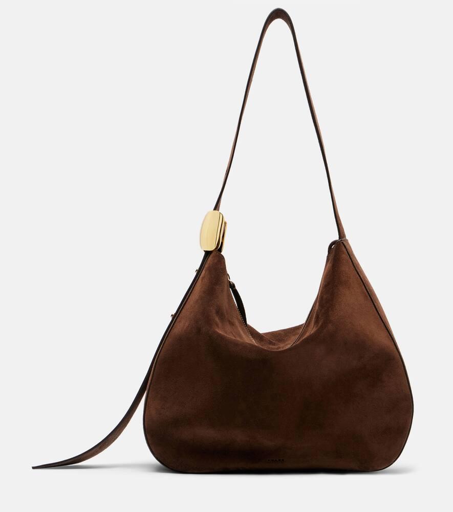 amanu zambia suede shoulder bag