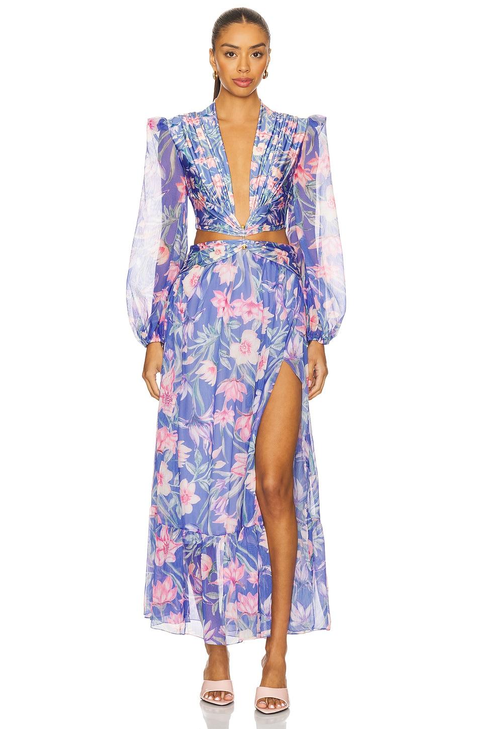 amaryllis long sleeve beach dress