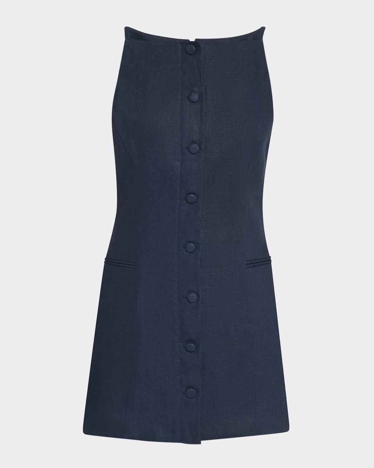 ambra button-front mini dress