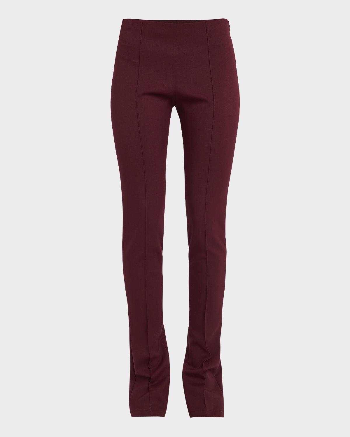ambrogio skinny-leg slit-hem pants