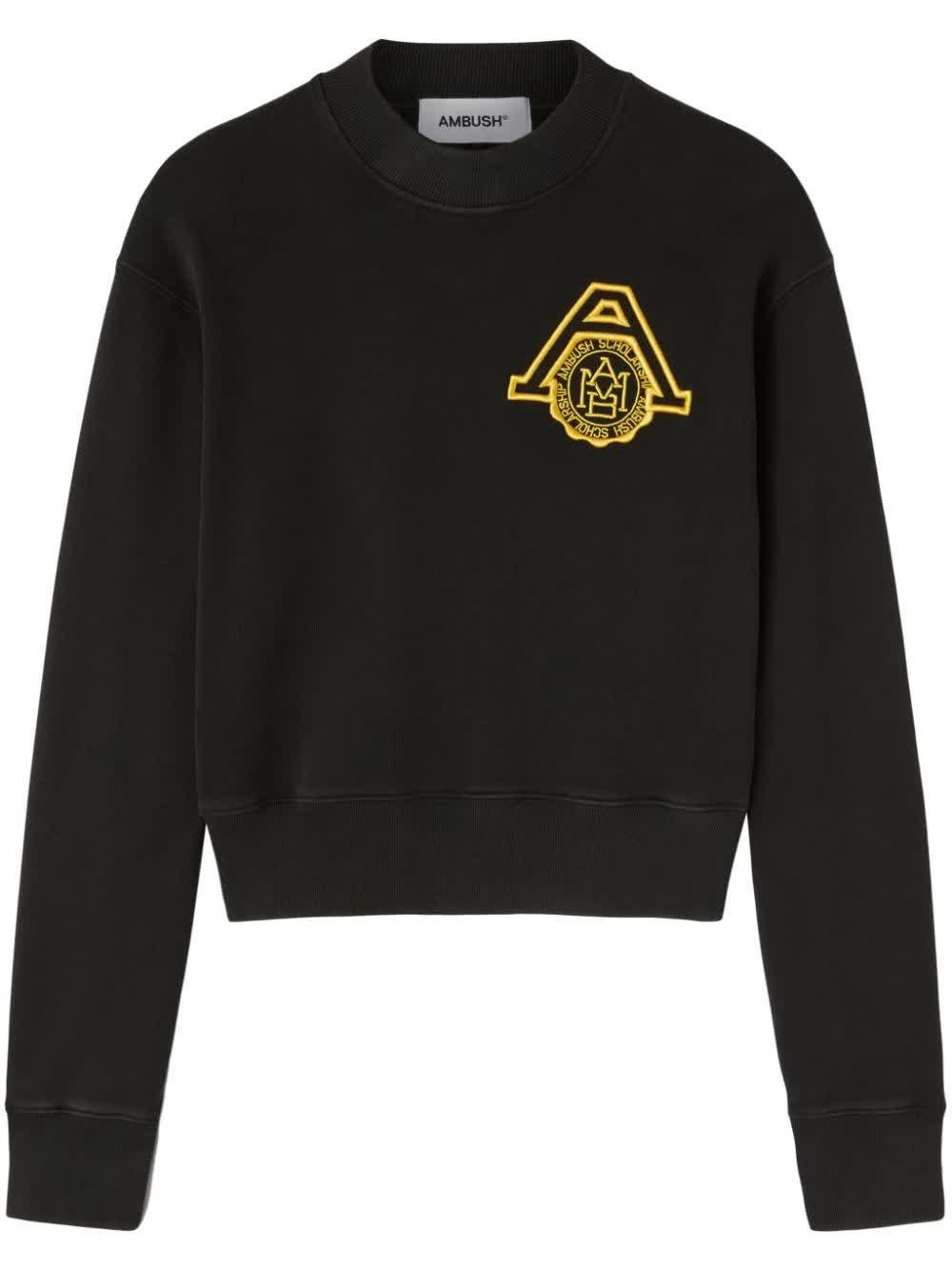 ambush scholarship cropped sweater black felpa - women