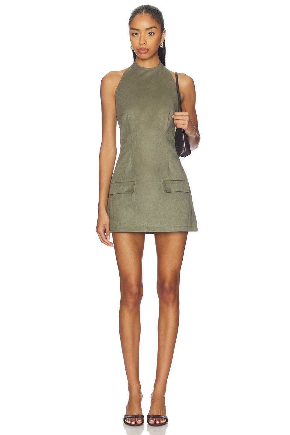 amelia faux suede mini dress