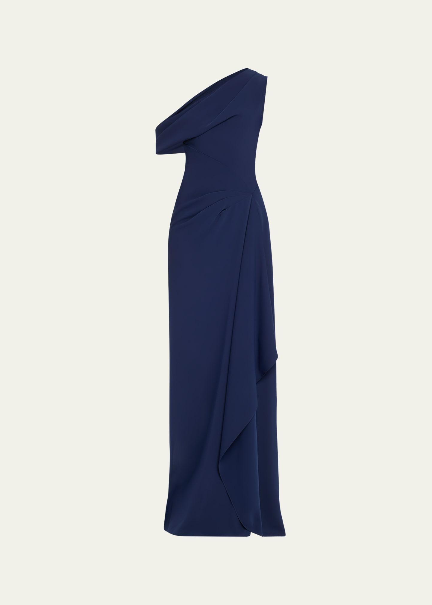 amelia off-shoulder draped gown