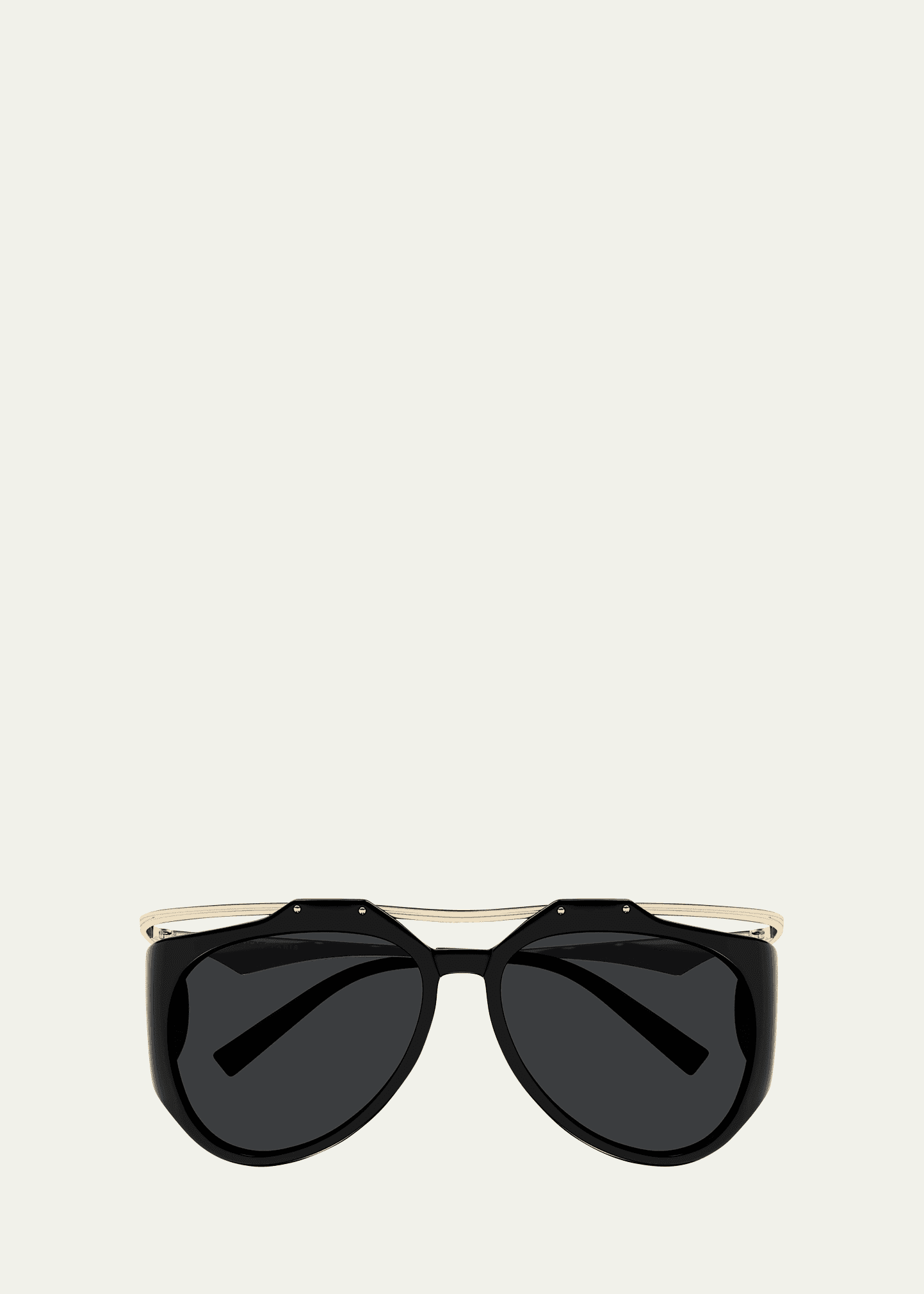amelia plastic & metal aviator sunglasses