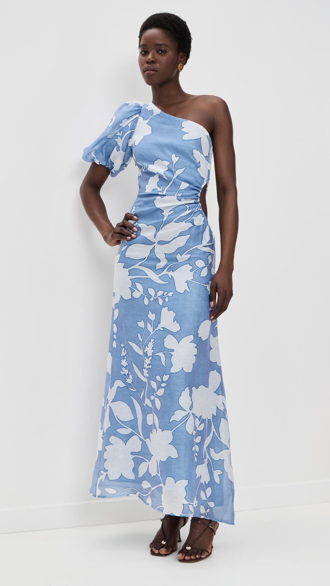 amelie one shoulder maxi dress