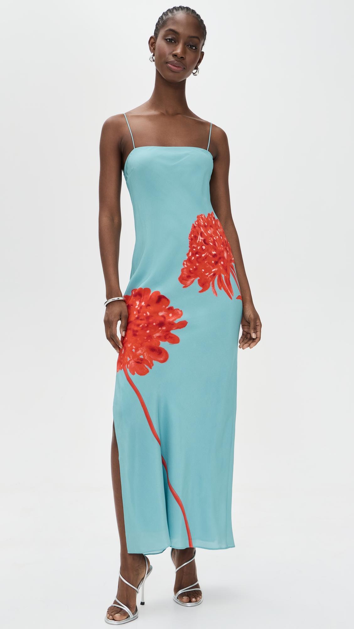 amelie silk slip dress