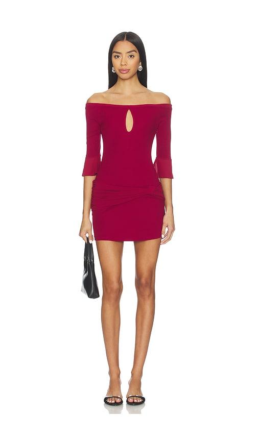 amelie teje isla dress in red.