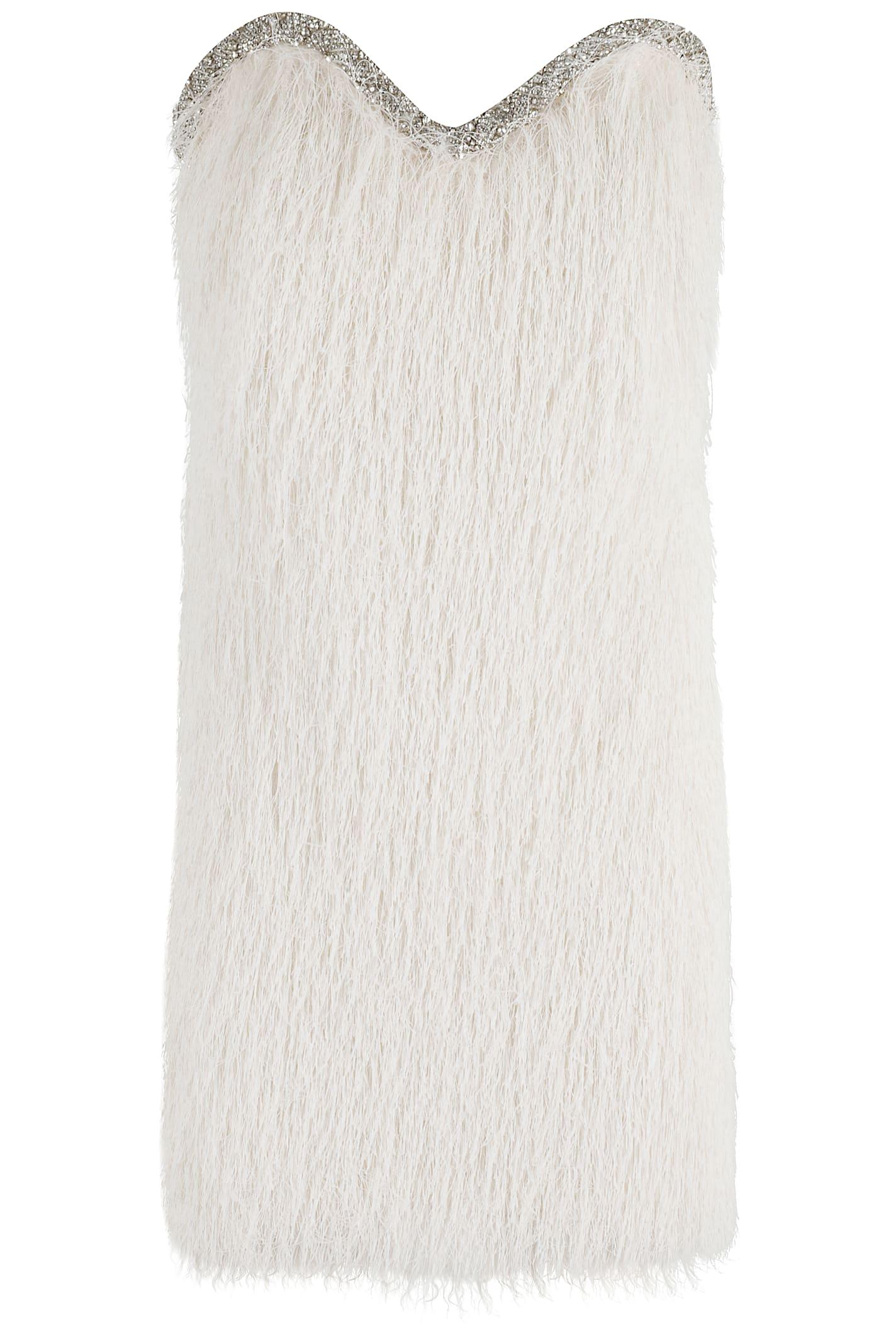 amen dress w fringers jewel embroidery