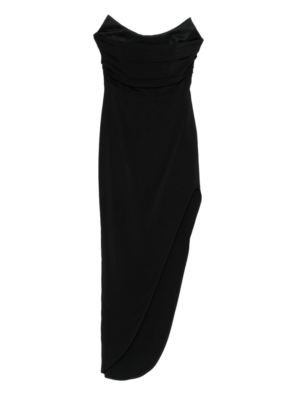 amen strapless black dress