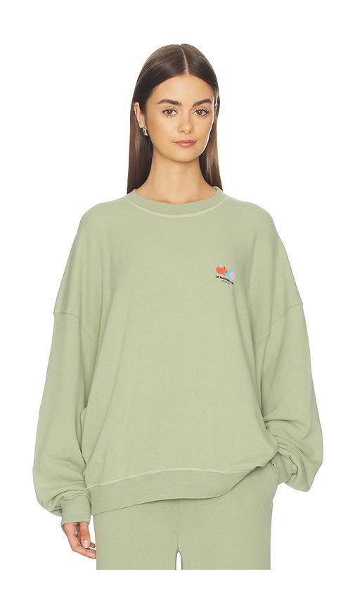 american vintage crewneck sweater in sage.