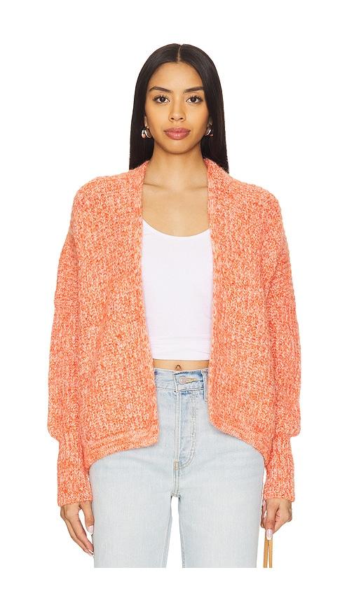 american vintage east cardigan in orange.