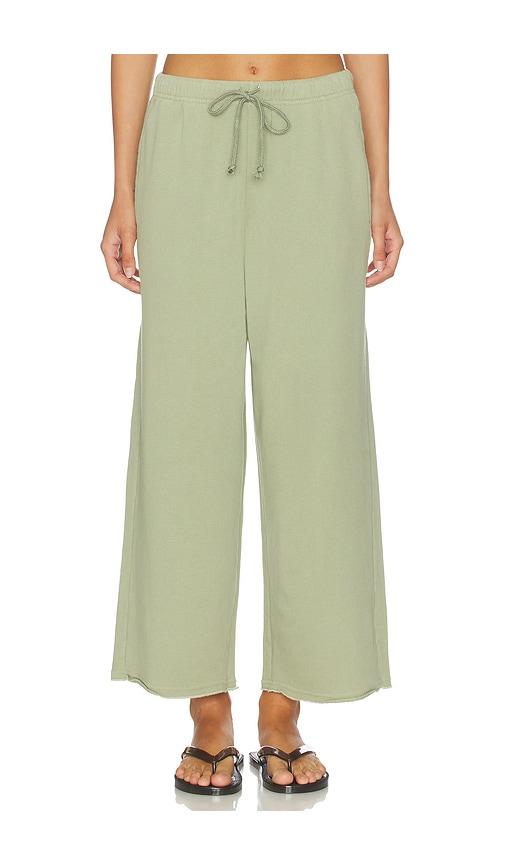 american vintage high-waist sweatpants in sage.