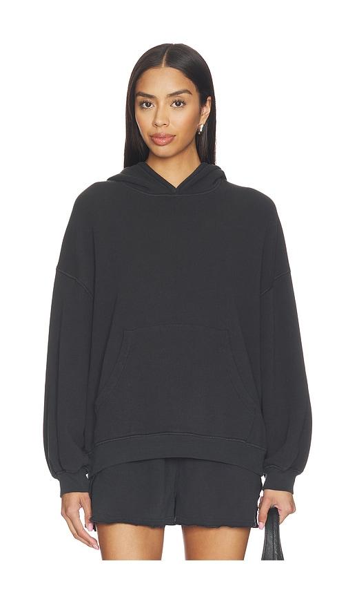 american vintage hooded sweater in black.